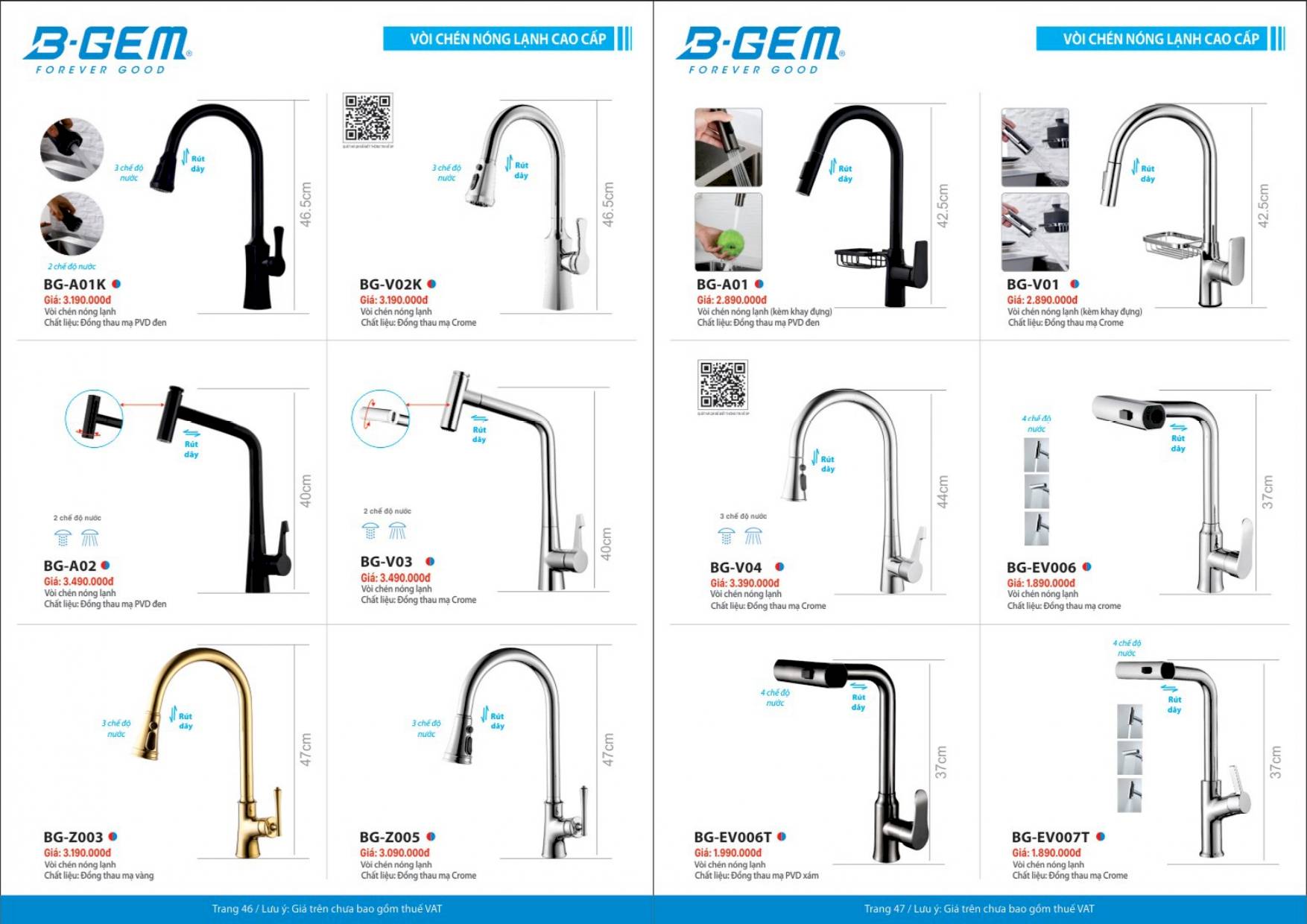 Catalogue và Bảng giá Thiết bị vệ sinh BGEM mới nhất 2024 /Page 24